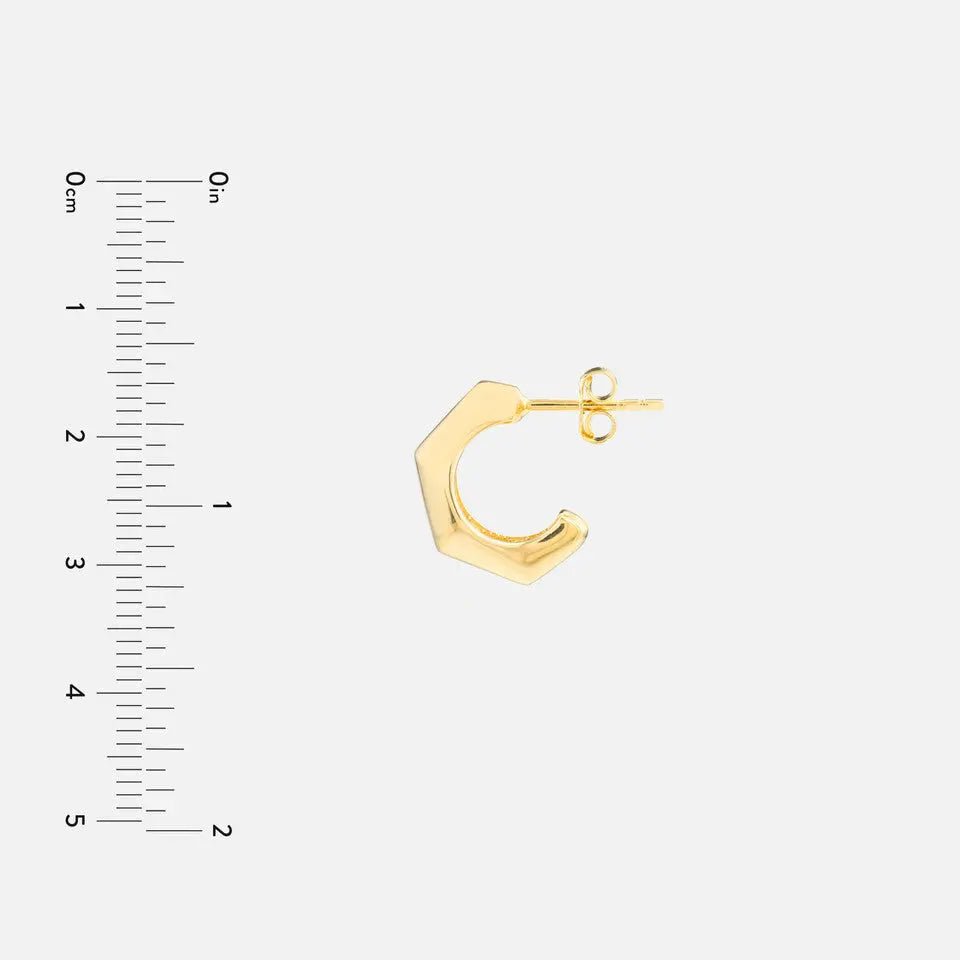 Geometric Bamboo Hoop Earrings - Koru Jewelers