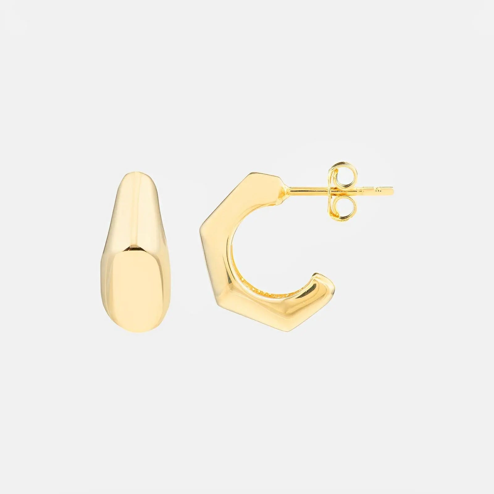 Geometric Bamboo Hoop Earrings - Koru Jewelers