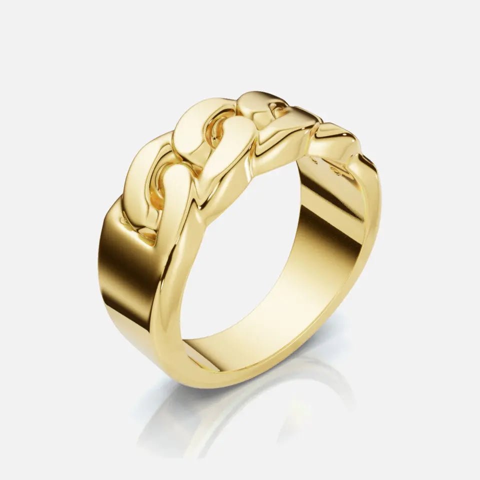 Gold Cuban Link Ring - Koru Jewelers