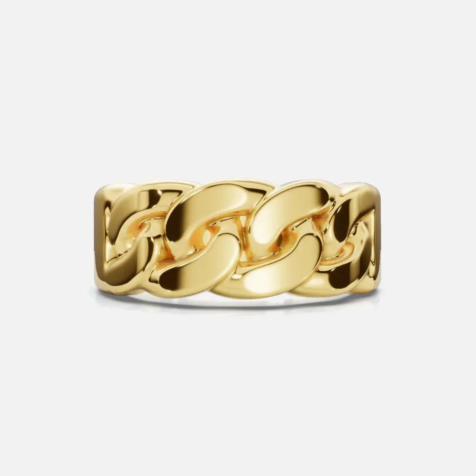 Gold Cuban Link Ring - Koru Jewelers