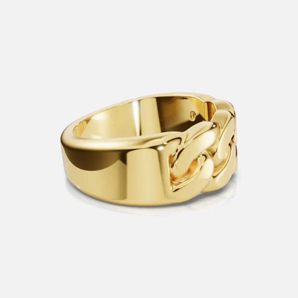 Gold Cuban Link Ring - Koru Jewelers
