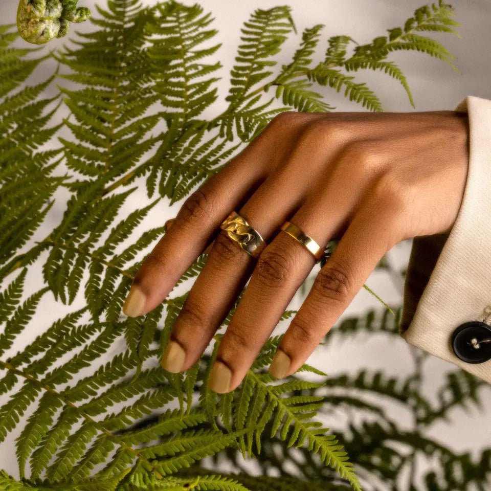 Gold Cuban Link Ring - Koru Jewelers