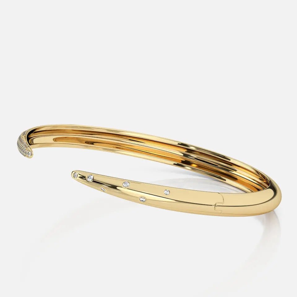 Gold Diamond Cuff Bracelet - Koru Jewelers