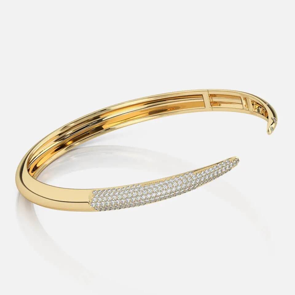 Gold Diamond Cuff Bracelet - Koru Jewelers