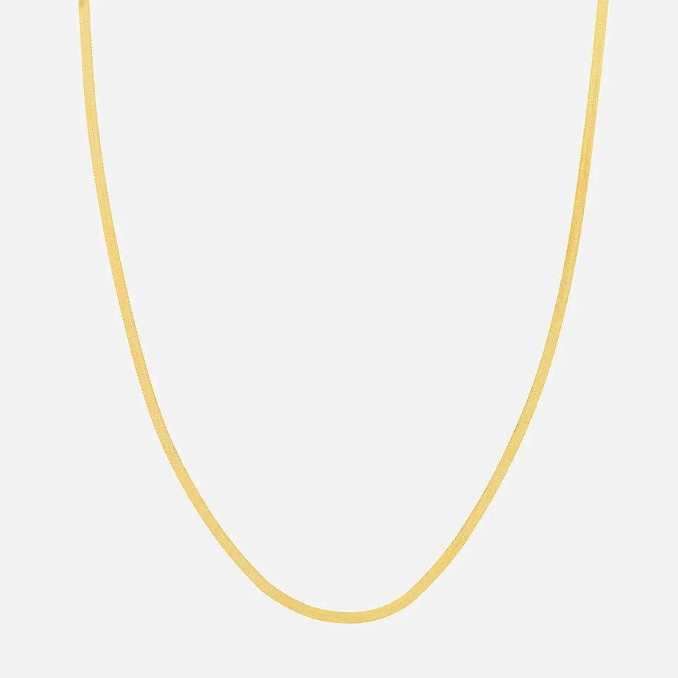 Gold Herringbone Chain Necklace - Koru Jewelers