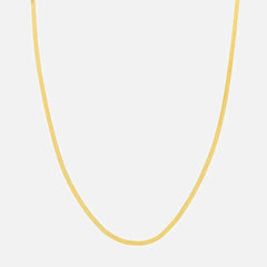 Gold Herringbone Chain Necklace