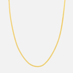 Gold Herringbone Chain Necklace