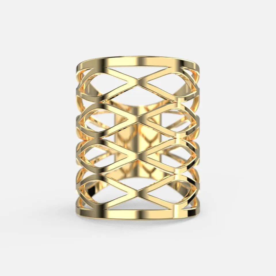 Gold Mesh Statement Ring - Koru Jewelers