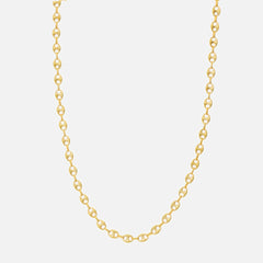 14k Gold Puffed Mariner Chain