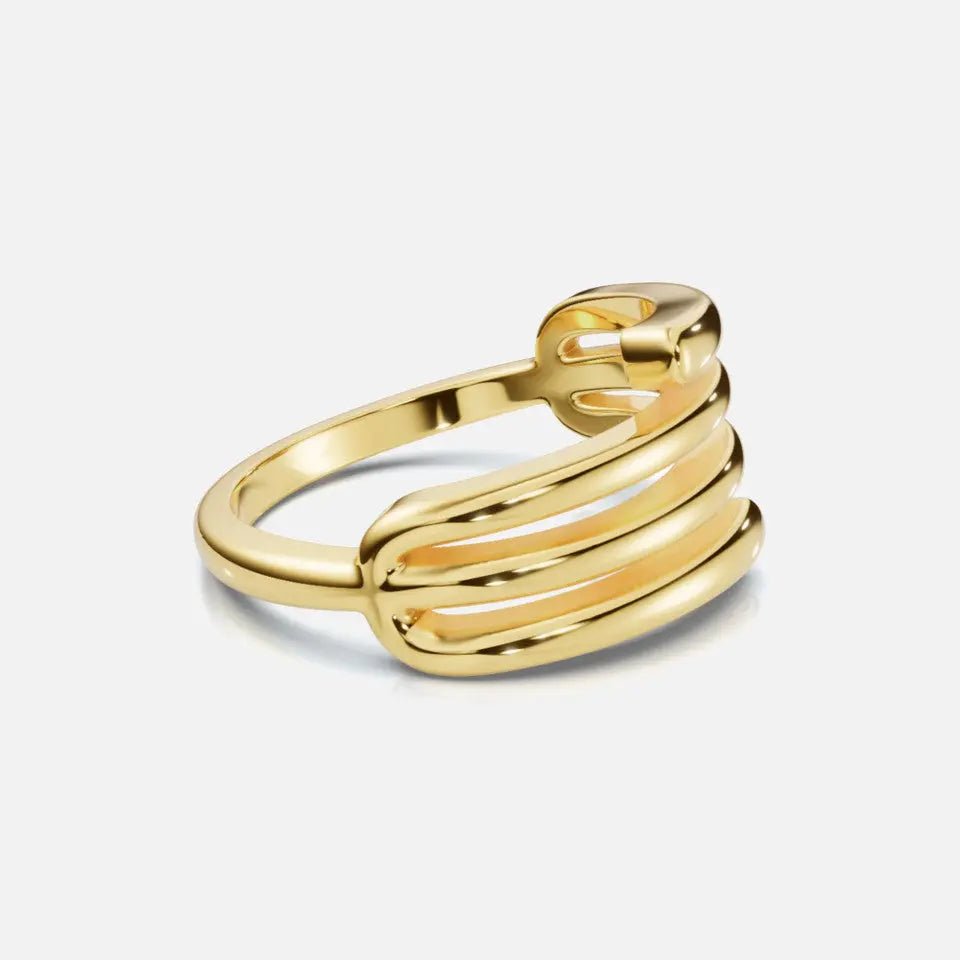 Gold Stackable Three Band Ring - Koru Jewelers