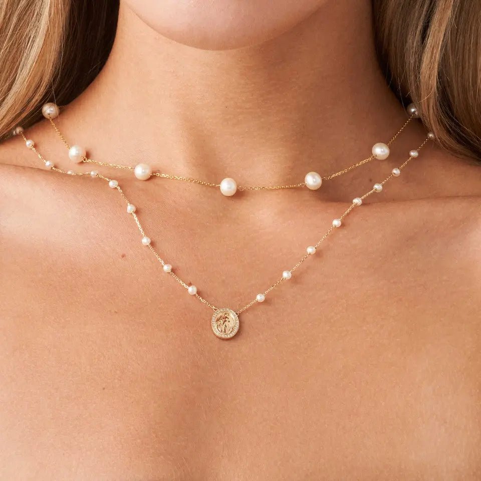 Gold Virgin Mary Necklace - Koru Jewelers