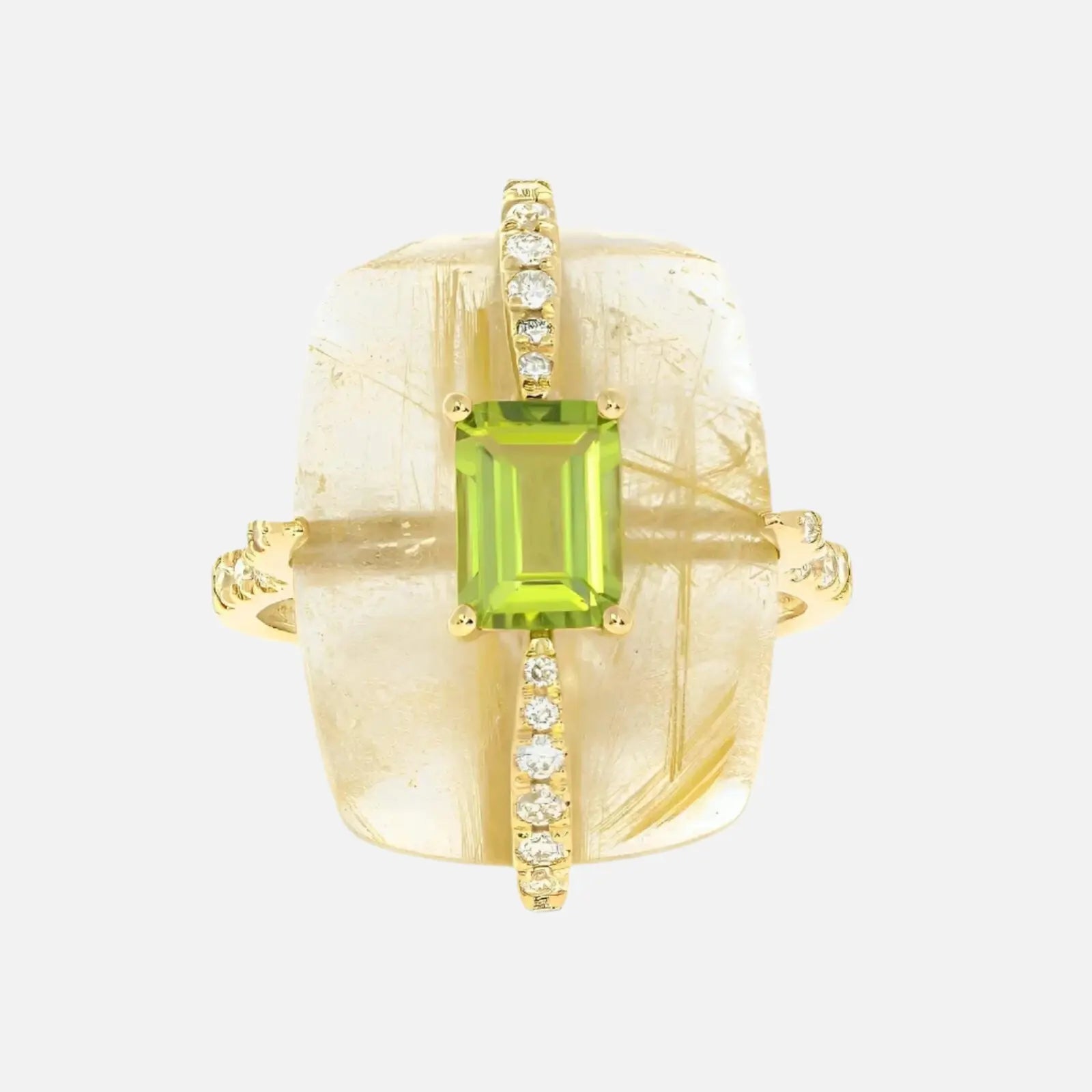 Groovy Rutilated Quartz Cocktail Ring - Koru Jewelers