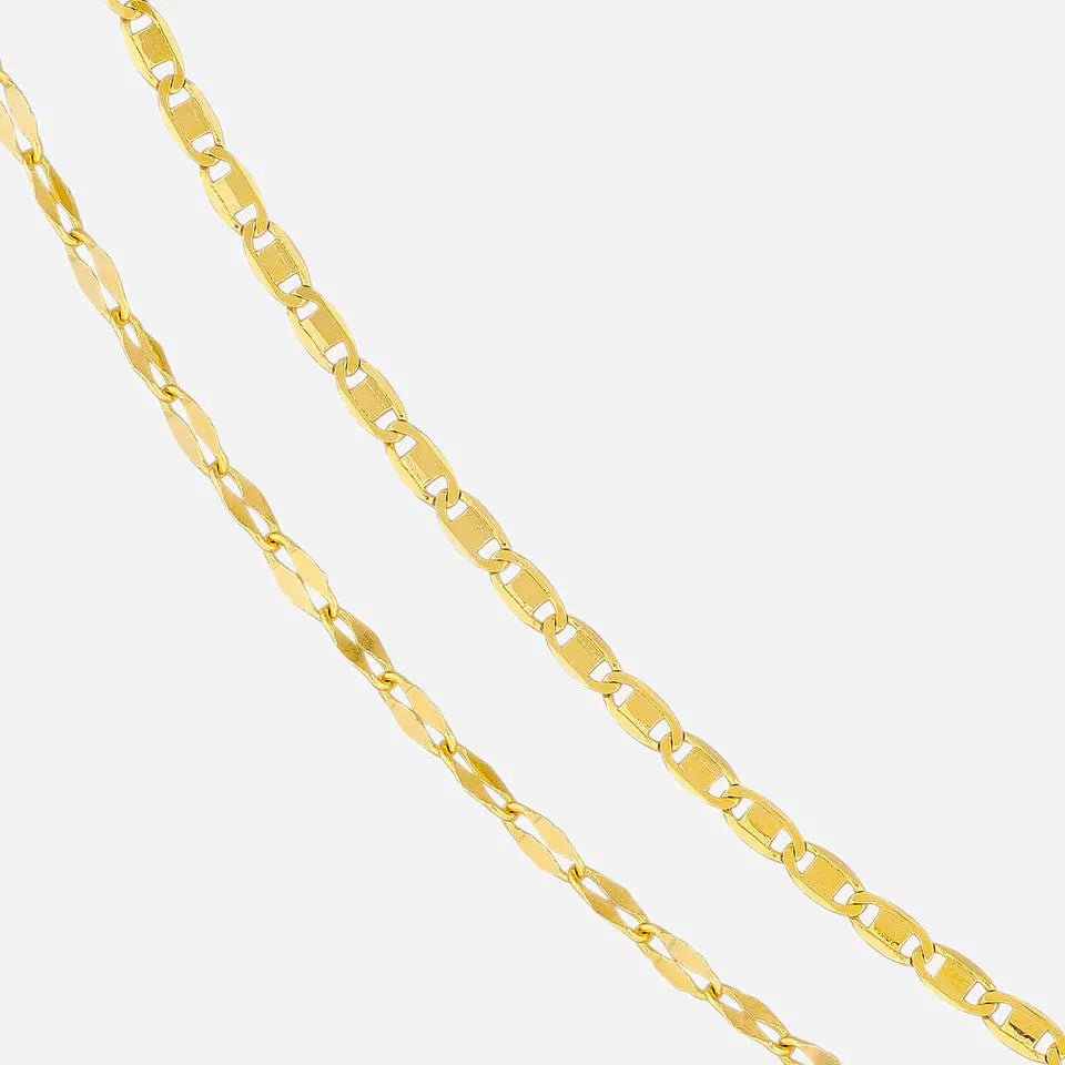 Hammered Forzatina & Valentino Layered Chain Necklace - Koru Jewelers