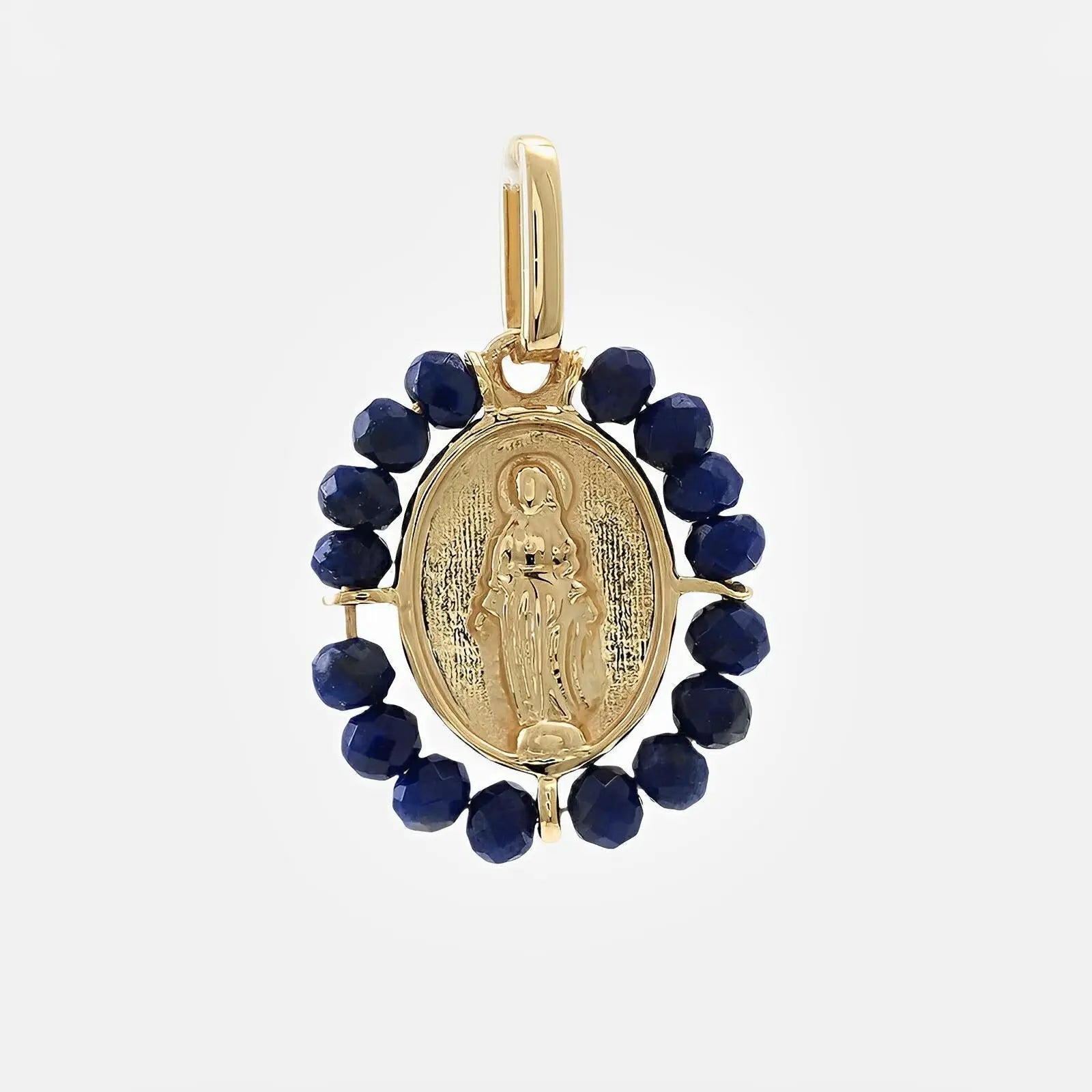 Lapiz Lazuli Virgin Mary Pendant Koru Jewelers
