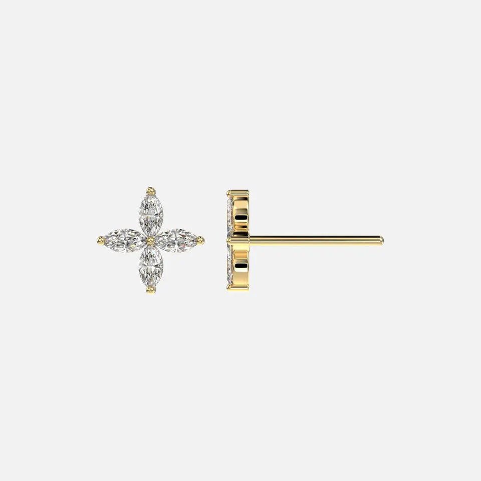 Marquise Diamond Star Stud Earrings - Koru Jewelers