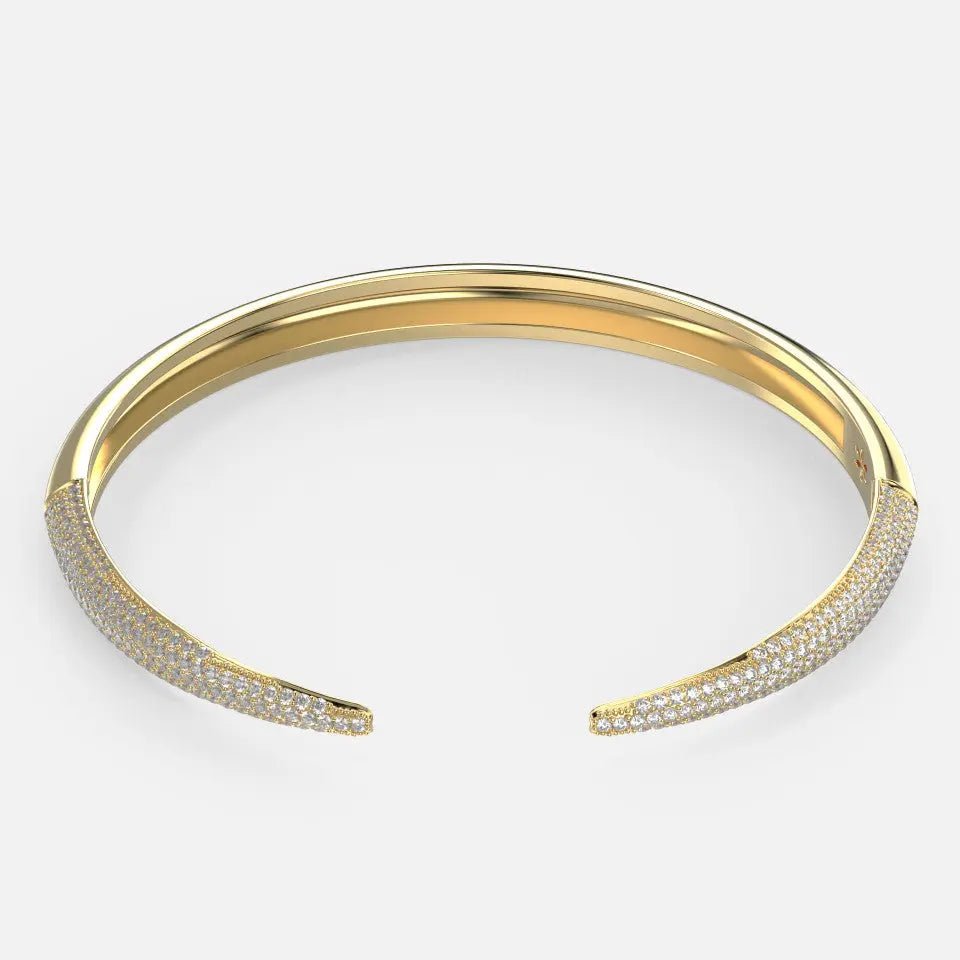 Micro Diamond Gold Cuff Bracelet - Koru Jewelers