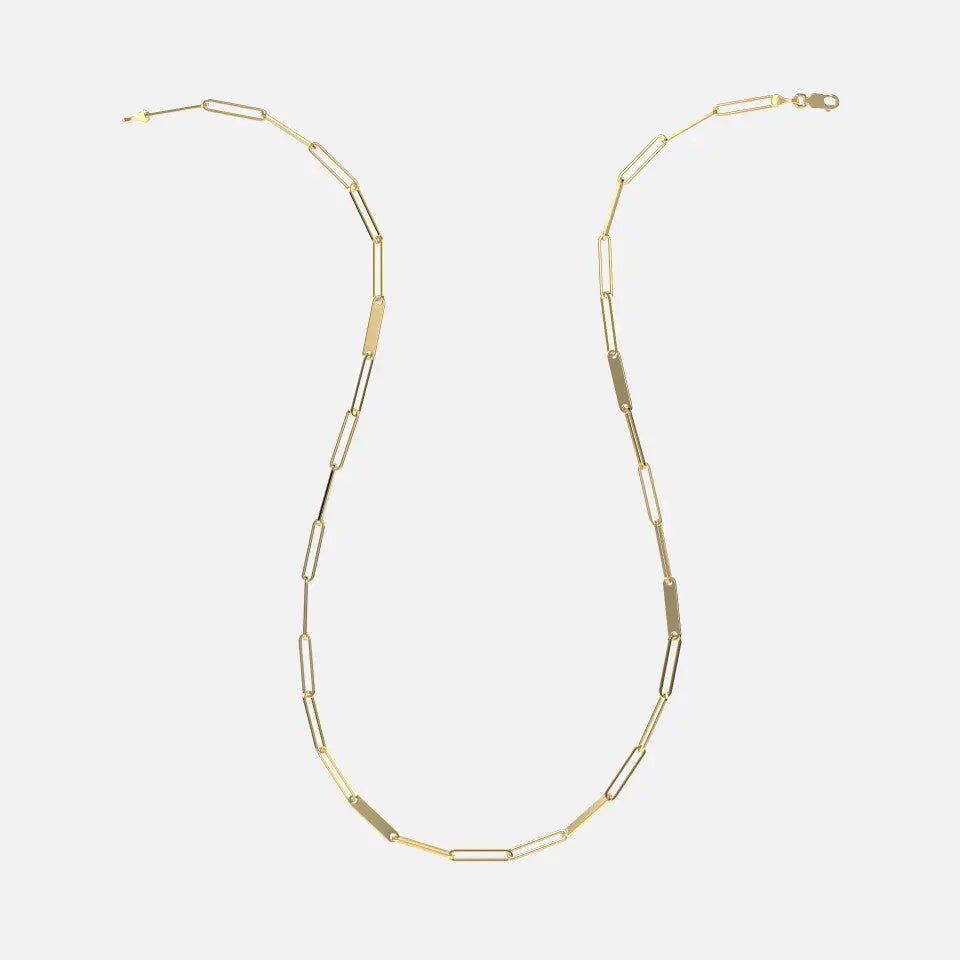 Mixed Paperclip Chain Necklace - Koru Jewelers