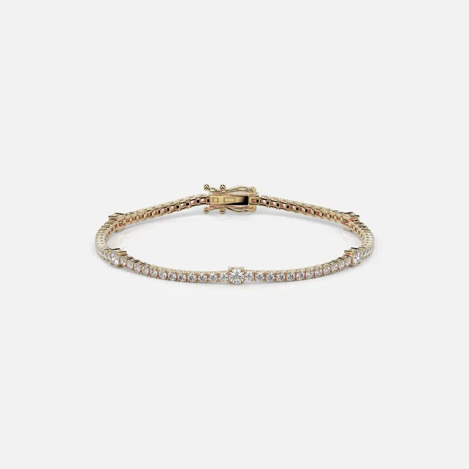 Modern Diamond Round Tennis Bracelet - Koru Jewelers