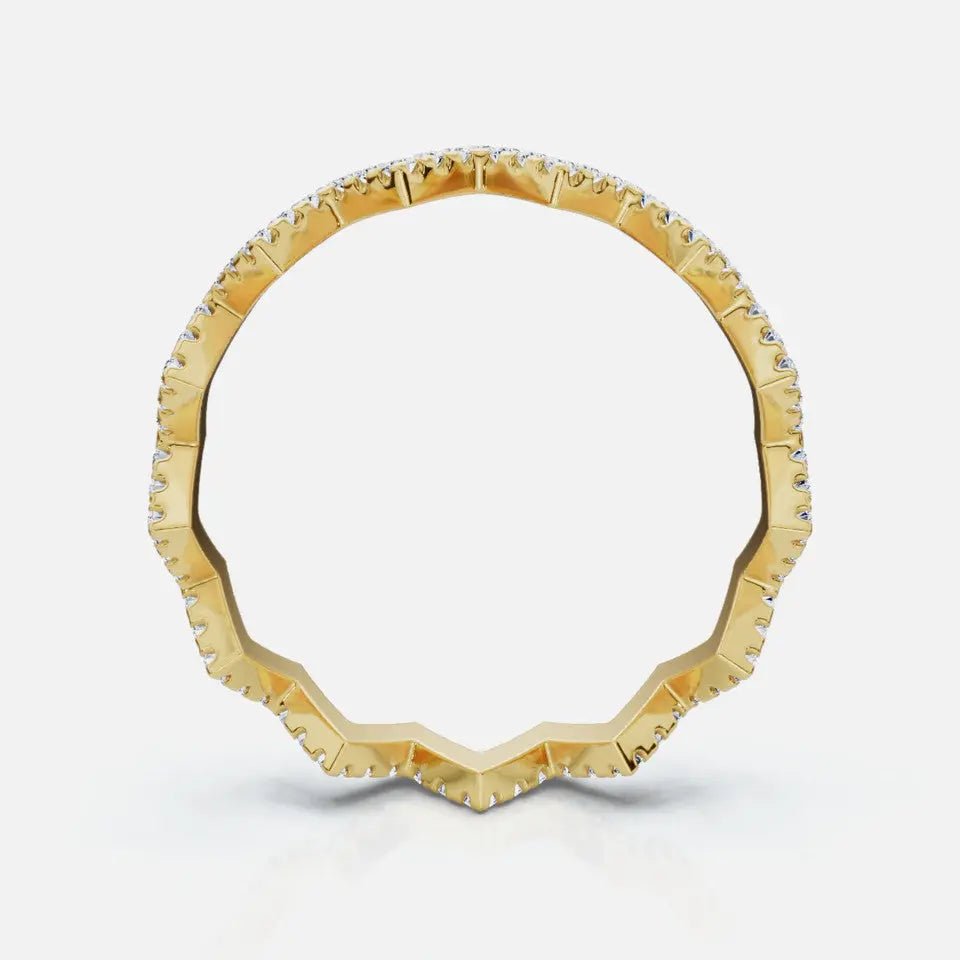 Modern Zigzag Diamond Ring - Koru Jewelers