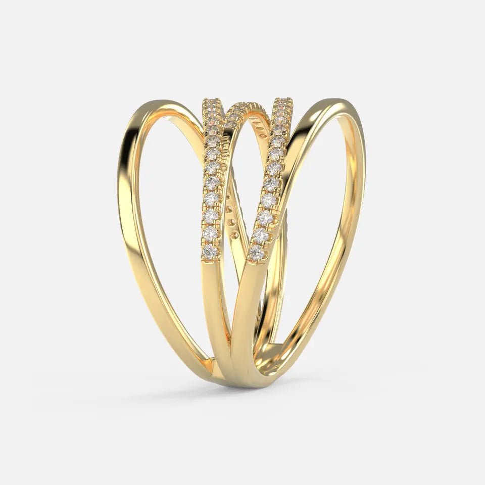 Multi Layer Diamond Ring - Koru Jewelers