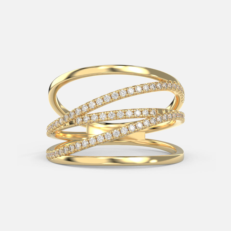 Multi Layer Diamond Ring