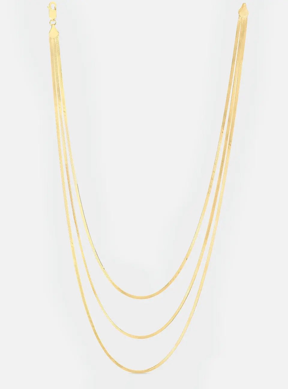 Multi-Strand Gold Herringbone Necklace - Koru Jewelers