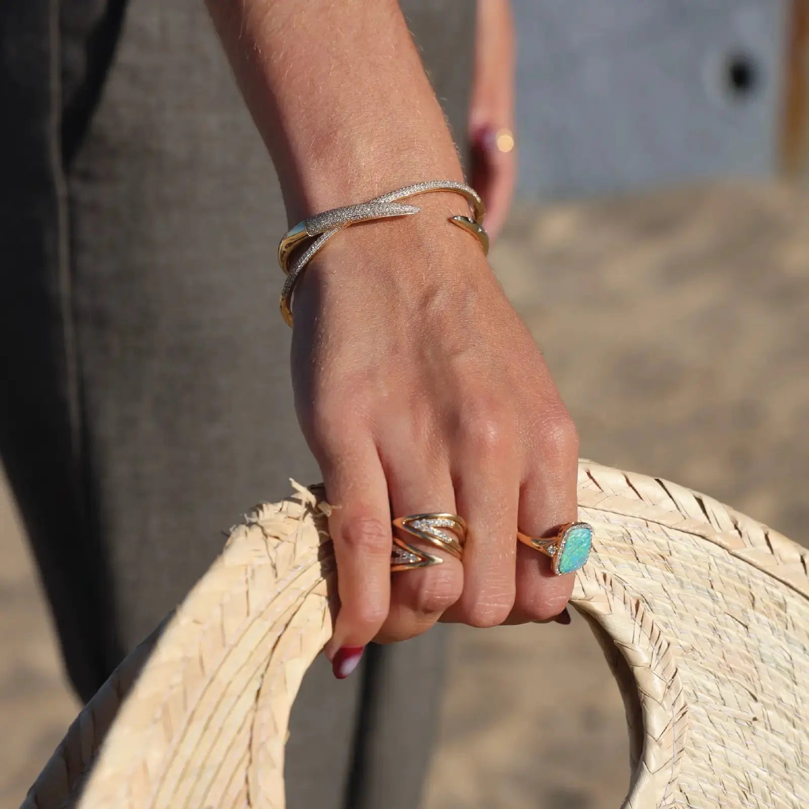 Artistic Diamond Bypass Ring - Koru Jewelers