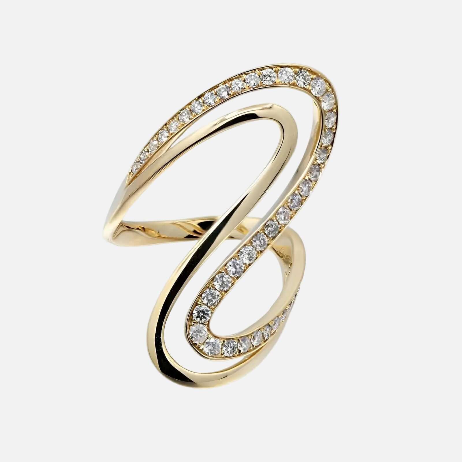 Diamond Swirl Statement Ring - Koru Jewelers