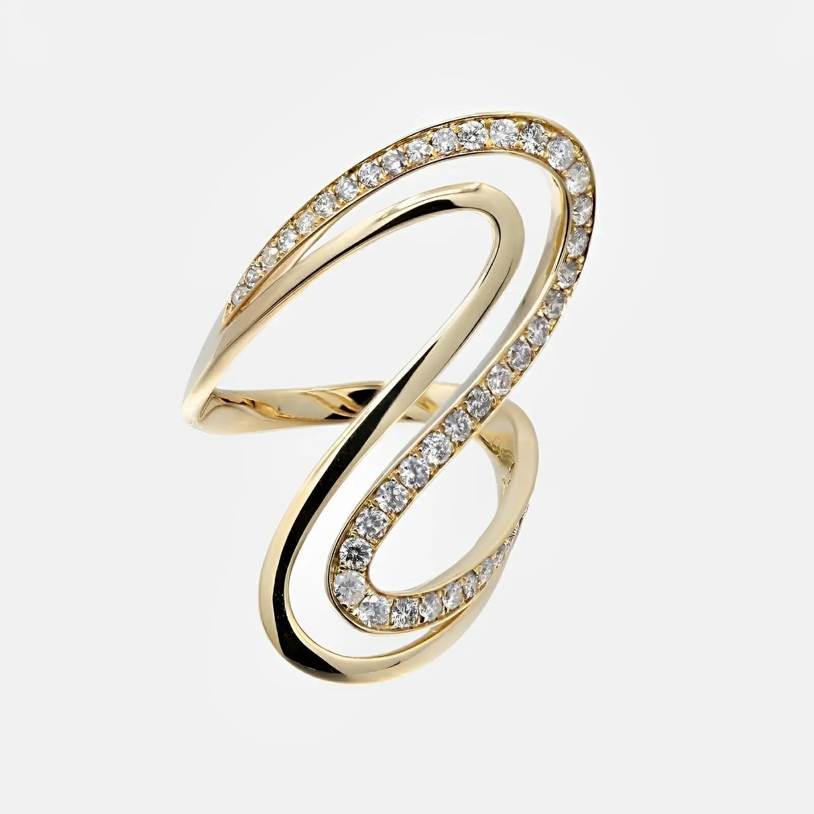 Diamond Swirl Statement Ring - Koru Jewelers