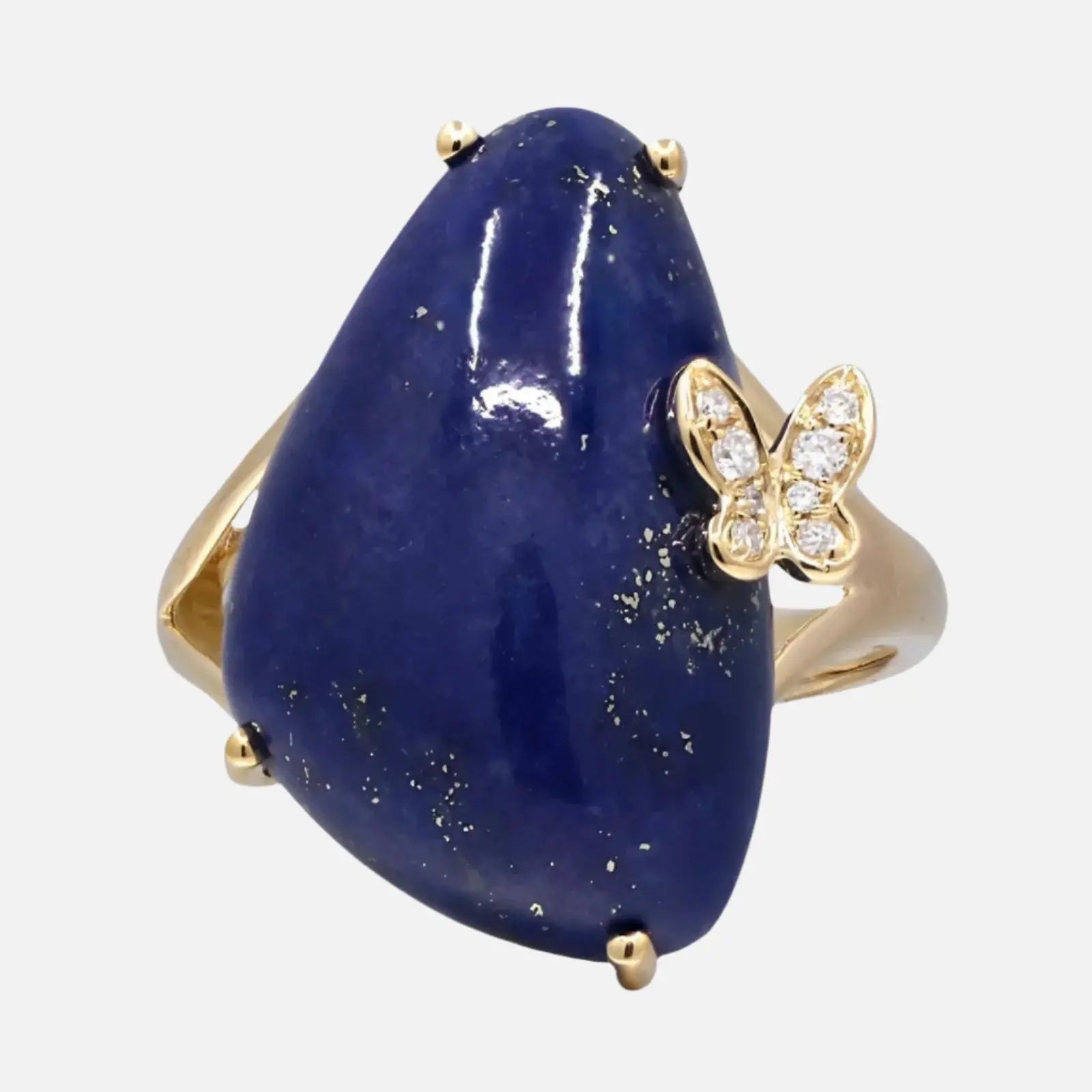 Lapis Butterfly Statement Ring - Koru Jewelers