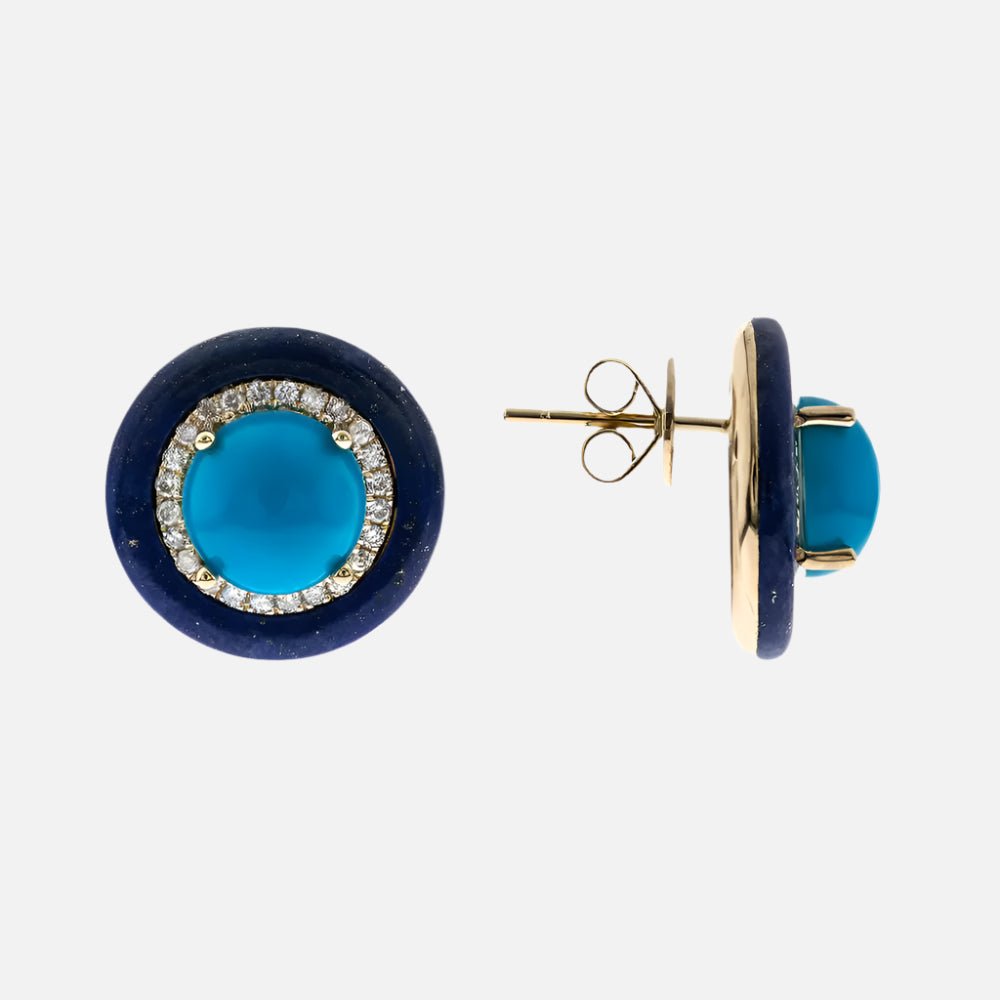 Bold Turquoise Statement Earrings - Koru Jewelers