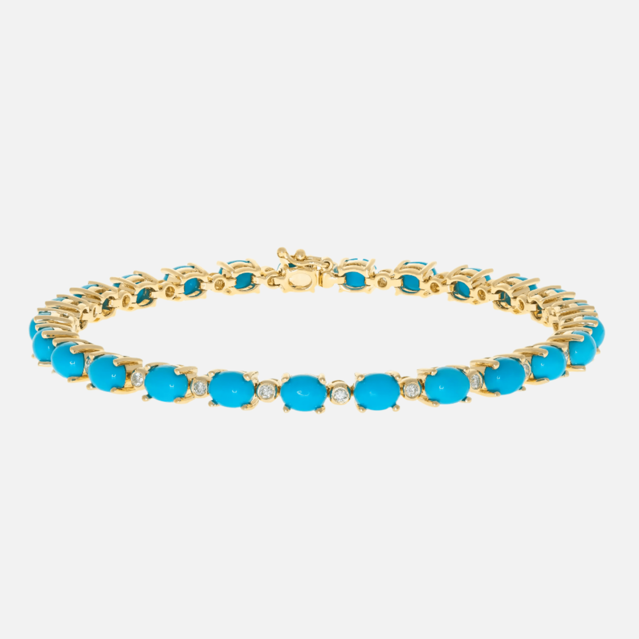 Turquoise and Diamond Tennis Bracelet - Koru Jewelers