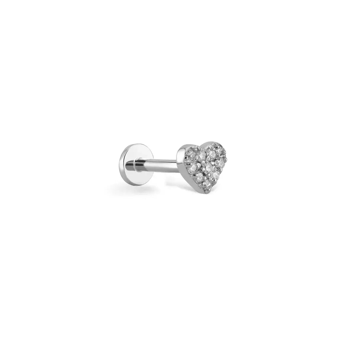 Pave Heart Stud Koru Jewelers