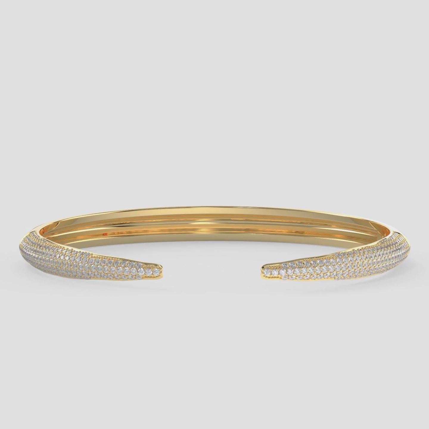 Micro Diamond Gold Cuff Bracelet