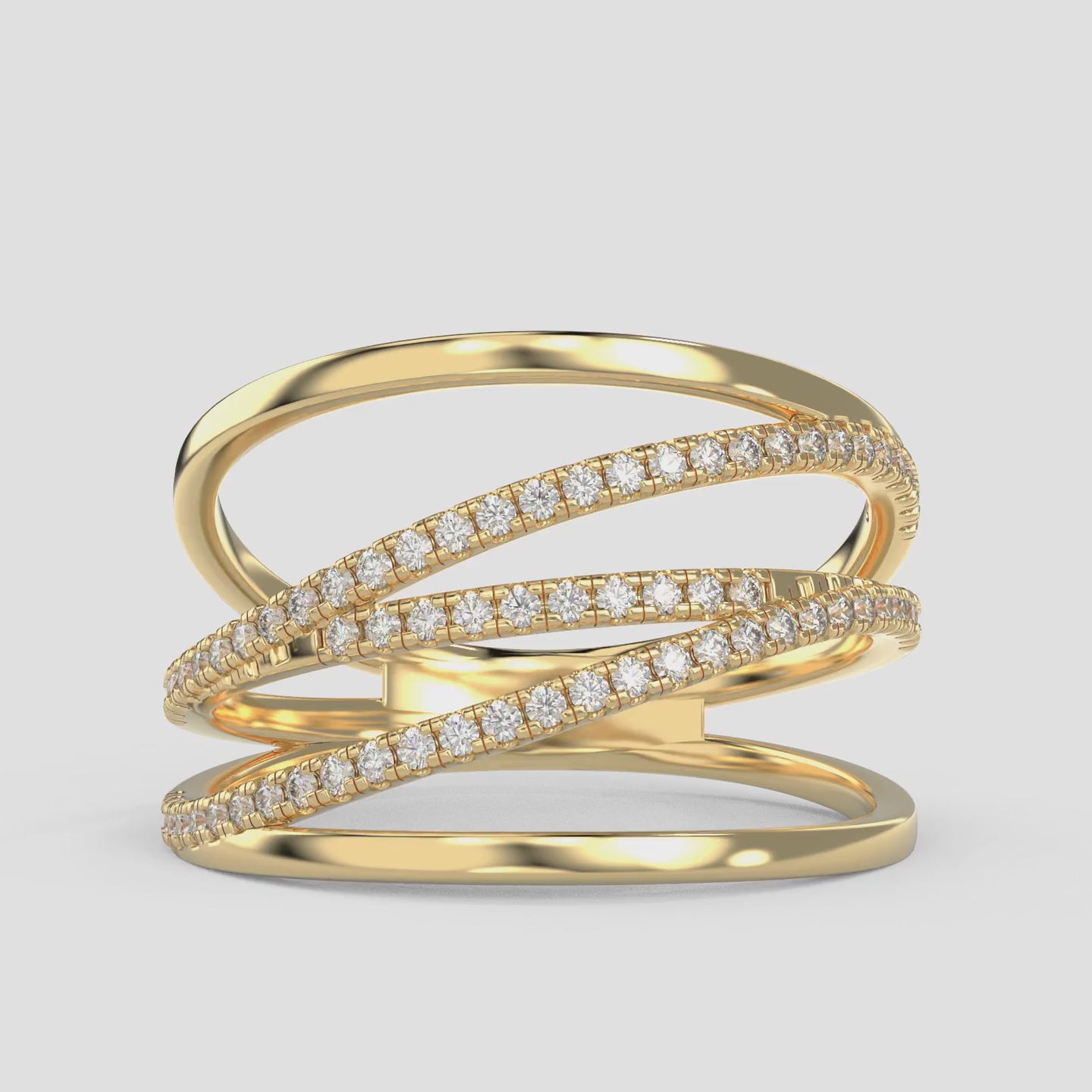 Multi Layer Diamond Ring