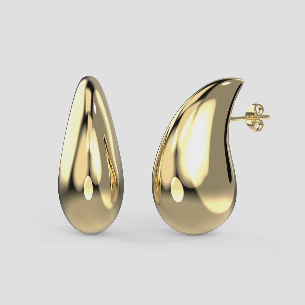 14k Gold Teardrop Earrings