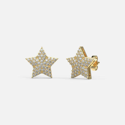 Diamond Star Stud Earrings