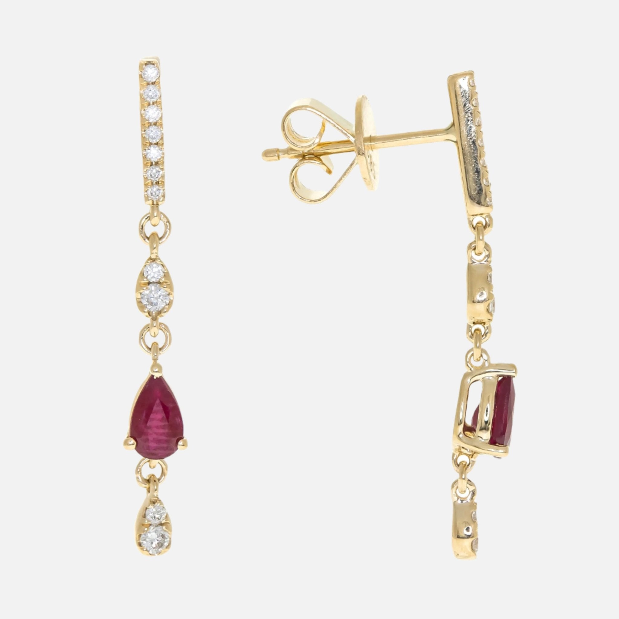 Timeless Ruby Drop Earrings Koru Jewelers