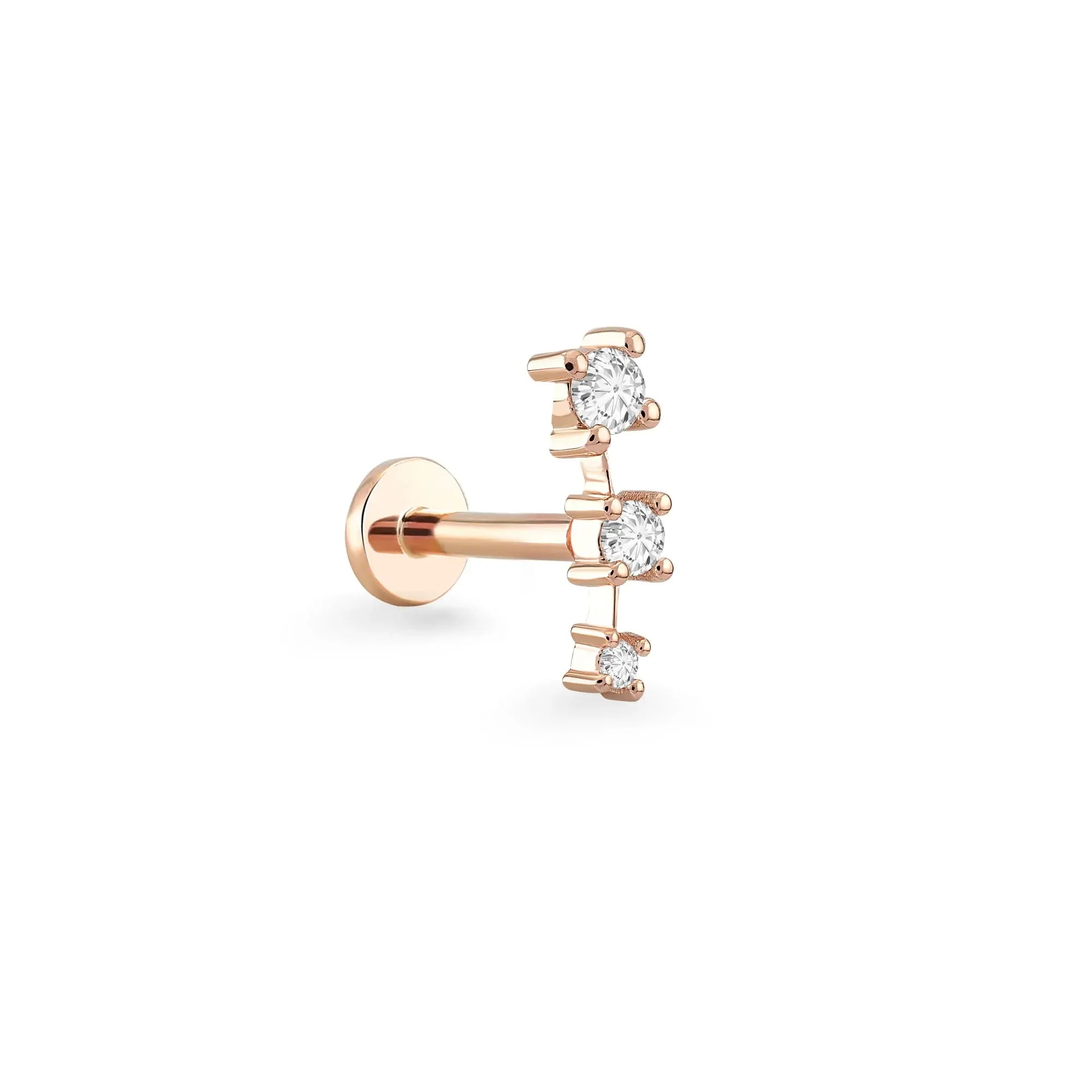 Triple Diamond Stud Koru Jewelers