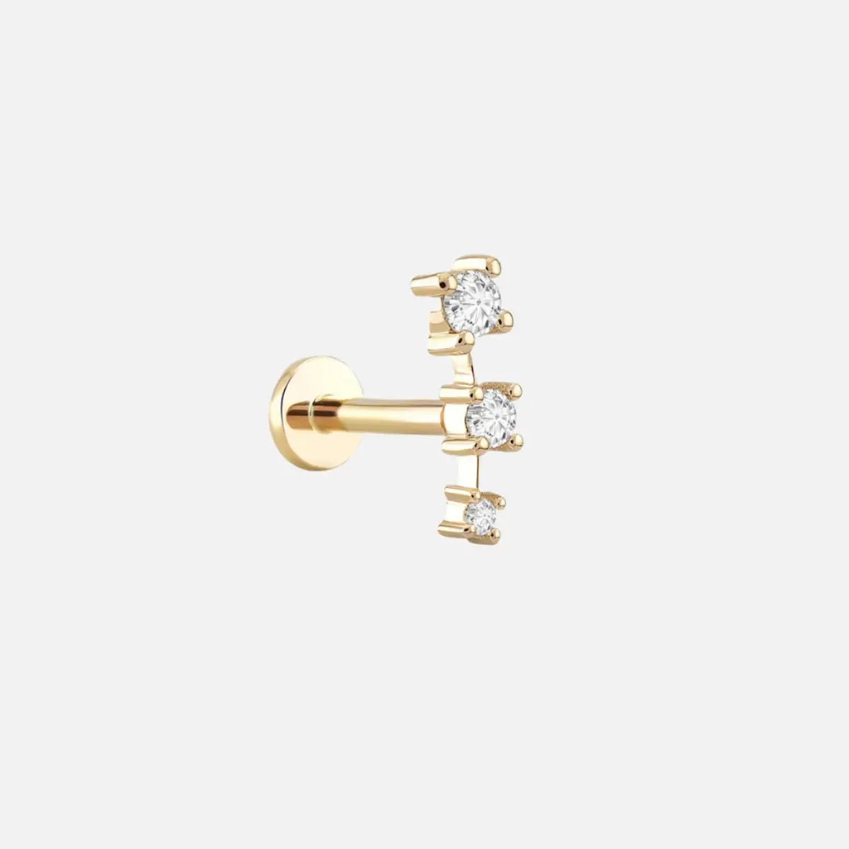 Triple Diamond Stud Koru Jewelers