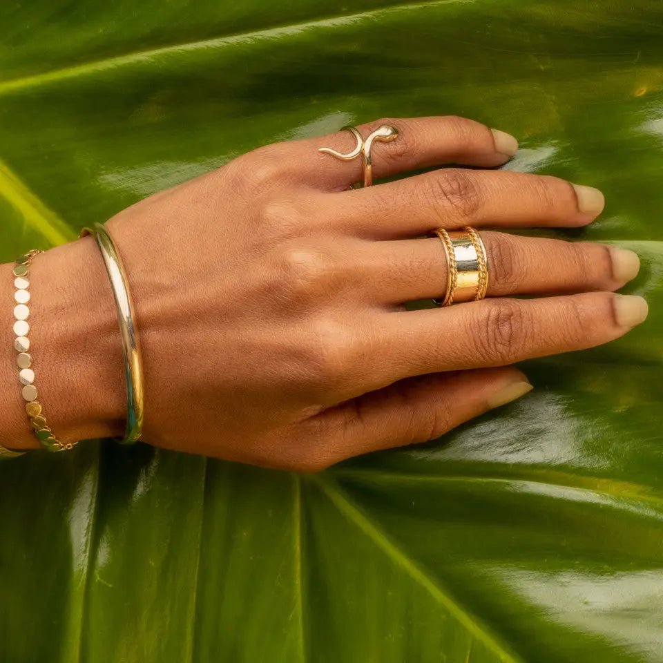 Wide Gold Band Ring - Koru Jewelers